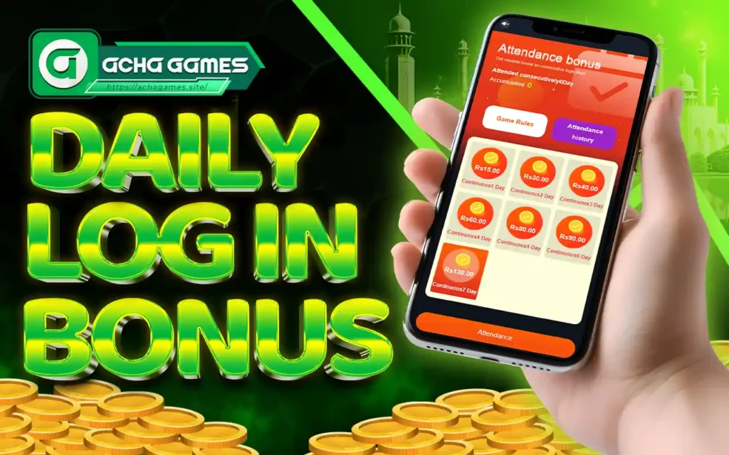 Acha Games Bonus | daily login bonus